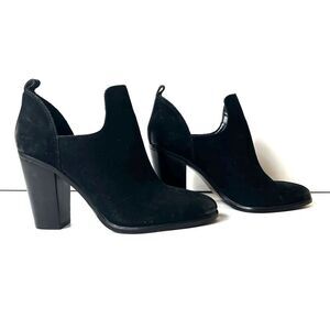 Vince Camuto D'Orsay Pump Womens Size 7 M Black Leather High Heel Casual Slip On